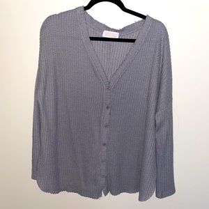 Grey Button Down Top / Cardigan